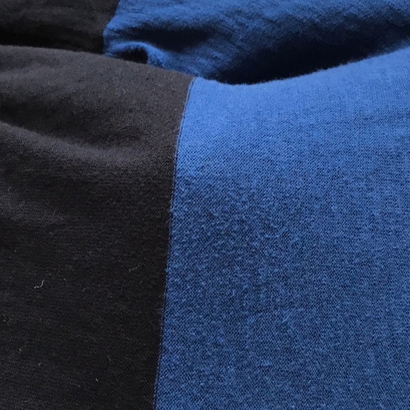 Vince Black Blue Color Block Cotton Sweater Sz M - Picture 3 of 5